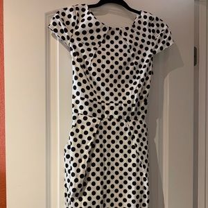 Polka dot pencil skirt dress